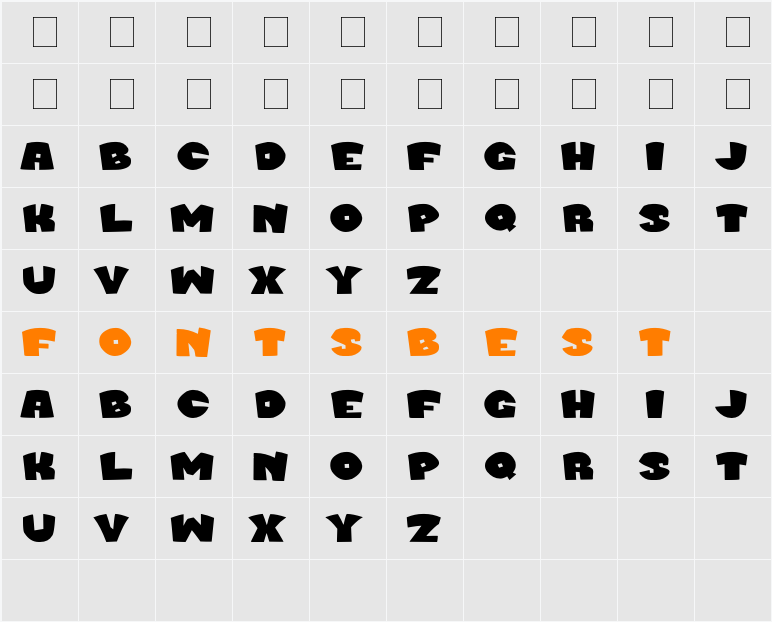 Murder Block Character Map