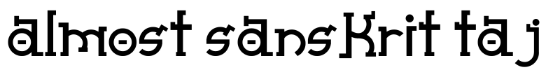 Almost Sanskrit taj Font Image