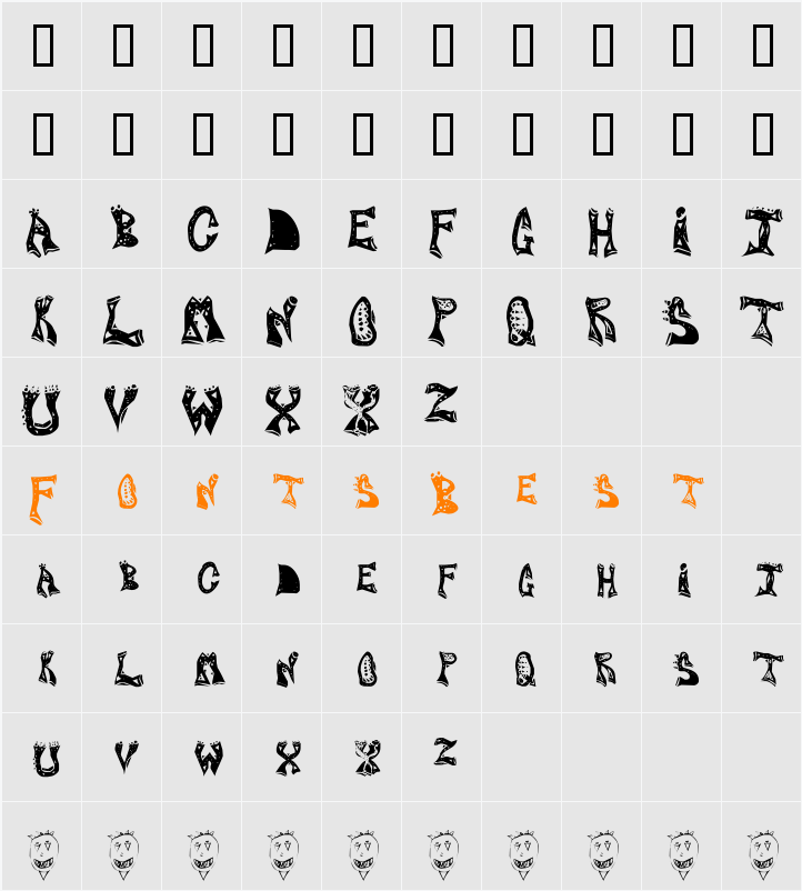 Chinese Firedrill Character Map