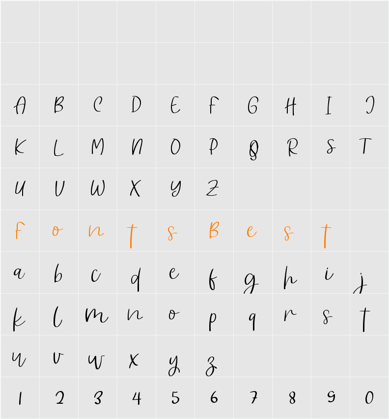 boba lova Character Map