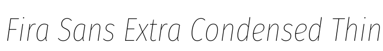 Fira Sans Extra Condensed Thin