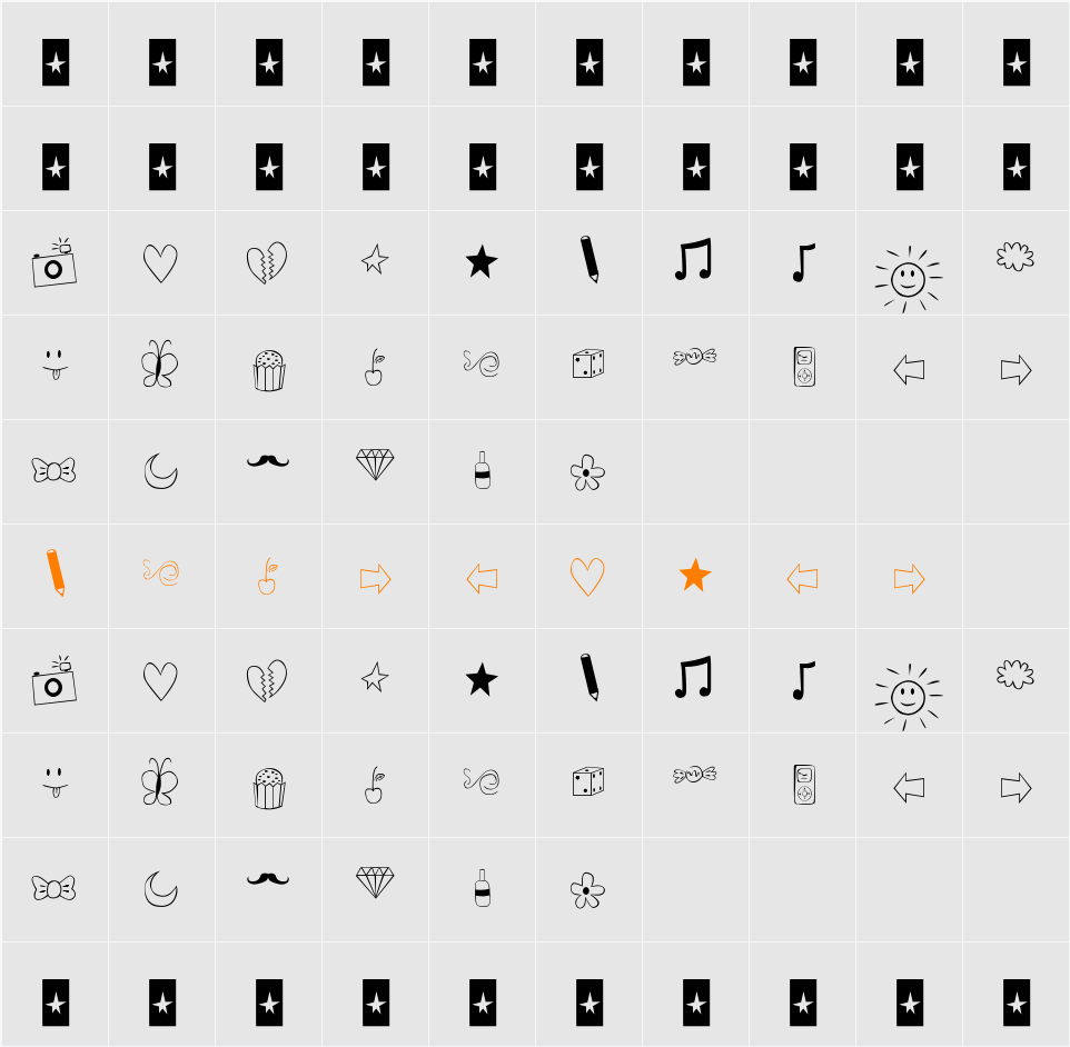 Bella K. Dings Are Cool Character Map