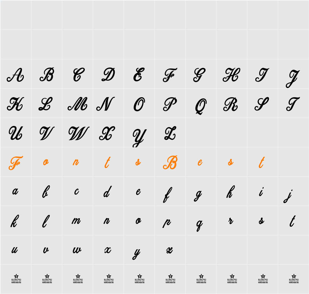 Dattermatter Personal Use Character Map