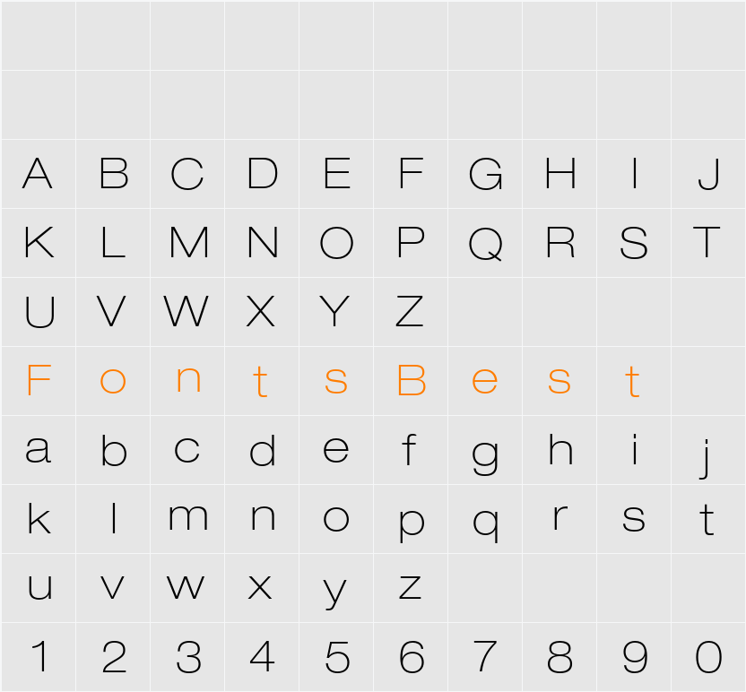 Helvetica Neue Character Map
