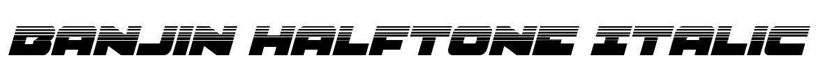 Banjin Halftone Italic Font Image