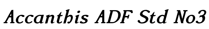Accanthis ADF Std No3 Font Image
