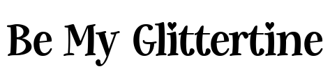 Be My Glittertine Font Image