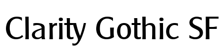 Clarity Gothic SF Font Image