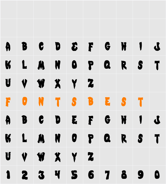 Mystic Singler Condensed Character Map