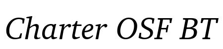Charter OSF BT Font Image