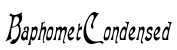 BaphometCondensed Font Image