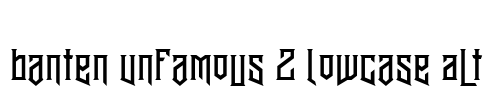 Banten Unfamous 2 Lowcase Alt Font Image