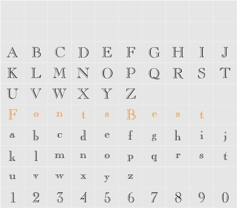 ChopinOpenFace Character Map