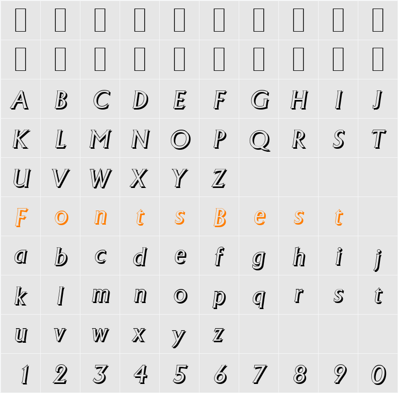 AdelonShadow Character Map