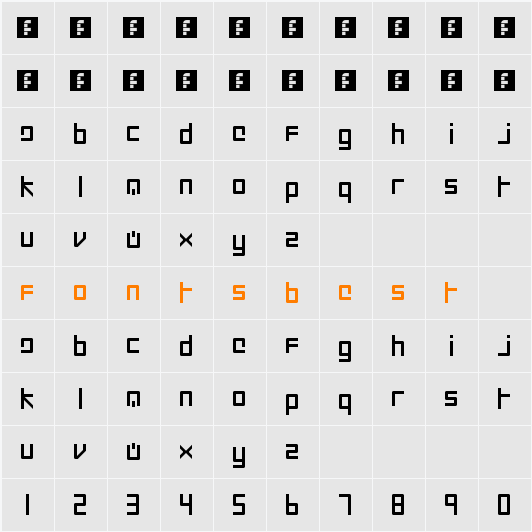 Intercorp II Character Map