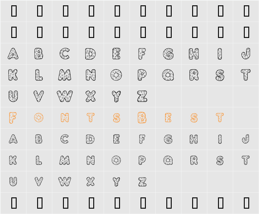 Chubby Dotty Character Map