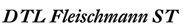 DTL Fleischmann ST Font Image