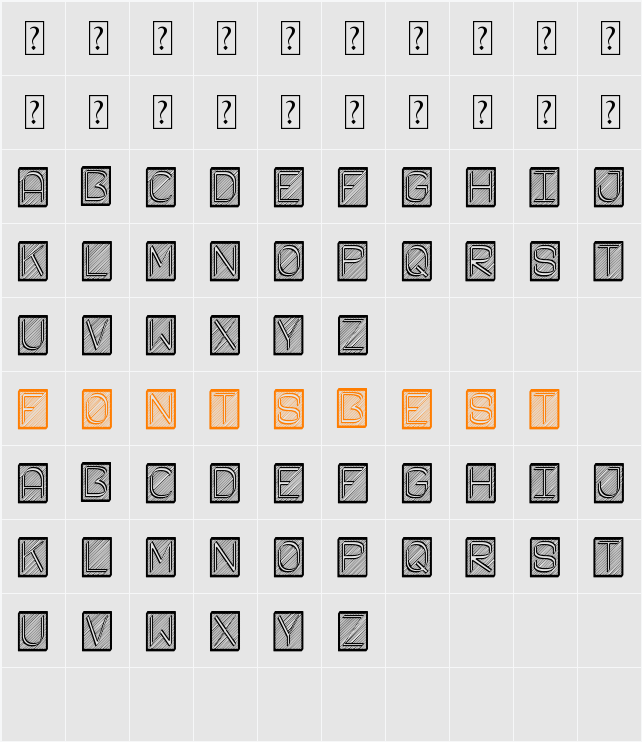 Fichas St Character Map