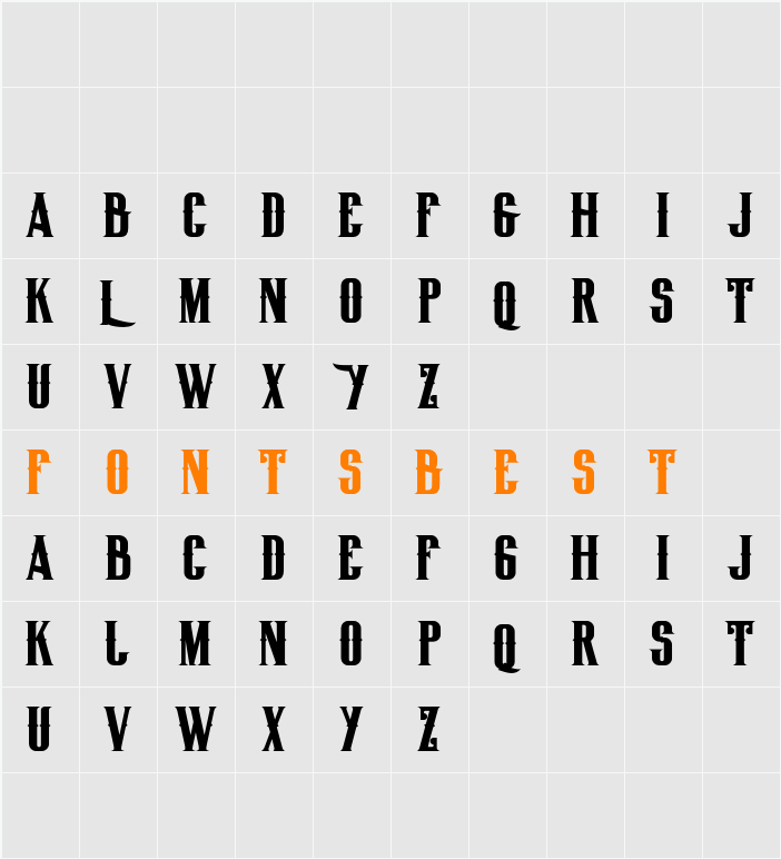 BigLodgeTypeFree Character Map