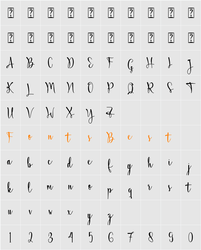 Aryanti-PERSONAL USE Character Map