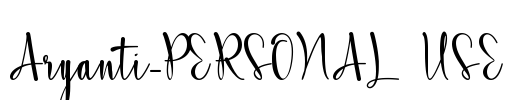 Aryanti-PERSONAL USE Font Image