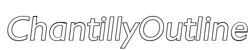 ChantillyOutline Font Image