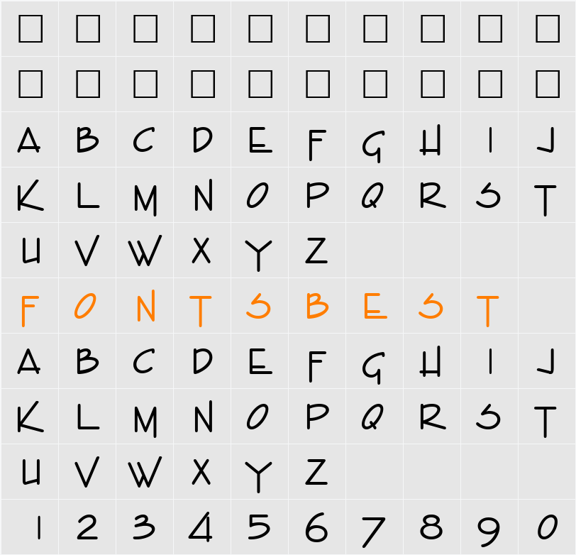 Entebbe Character Map