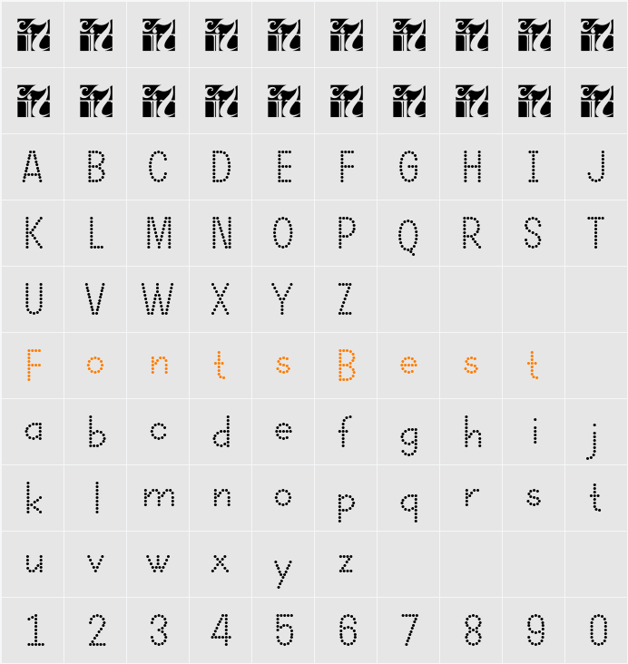 DOTCIRFUL Character Map
