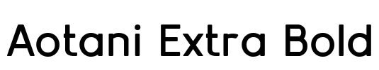 Aotani Extra Bold Font Image