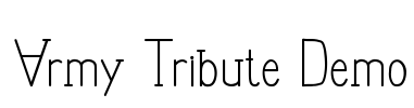 Army Tribute Demo Font Image