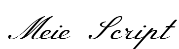 Meie Script Font Image
