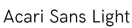 Acari Sans Light Font Image
