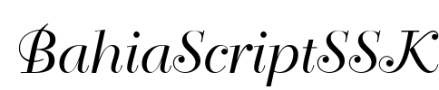BahiaScriptSSK Font Image