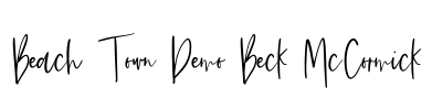Beach Town Demo Beck McCormick