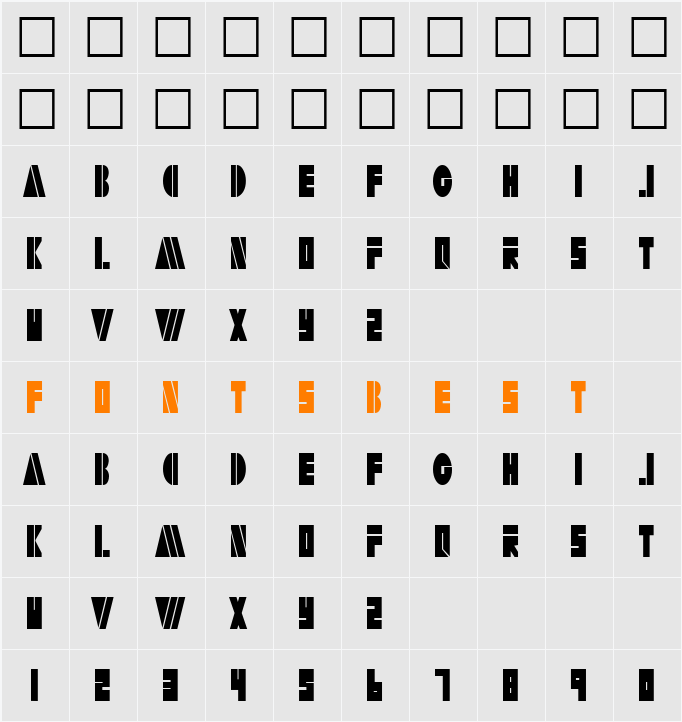 Arty Character Map