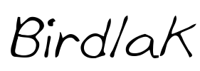 Birdlak Font Image