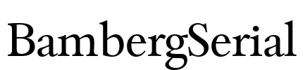 BambergSerial Font Image