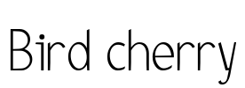 Bird cherry Font Image
