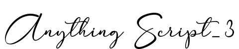 Anything Script_3 Font Image
