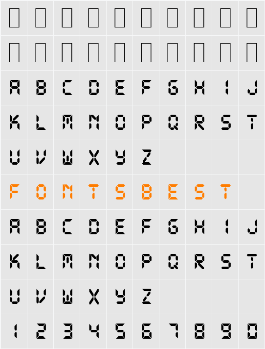 DS-Digital Character Map