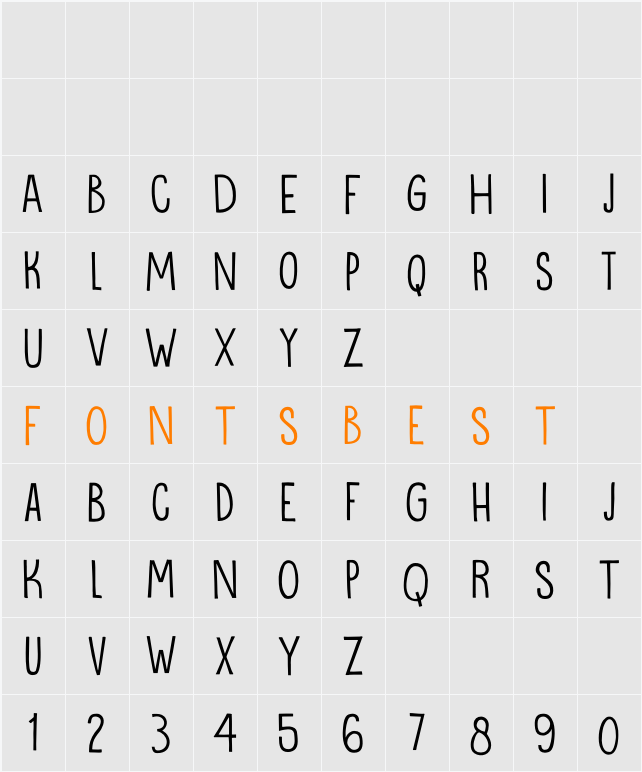 DK Oranjerie Character Map