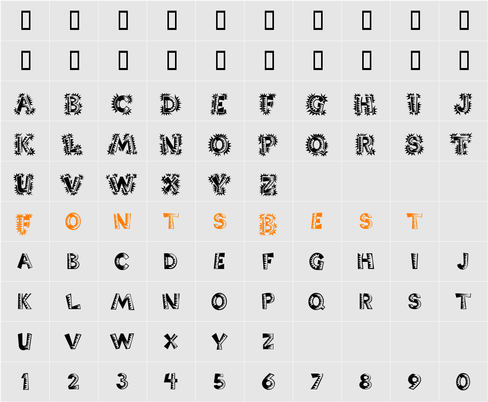Chorizo Character Map