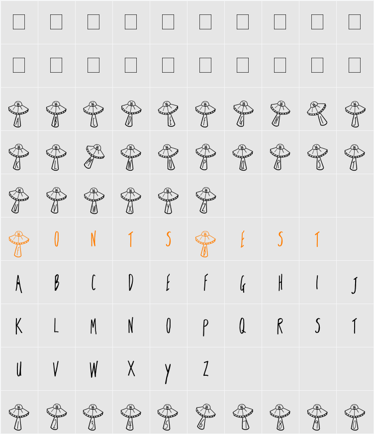 First Contact Character Map