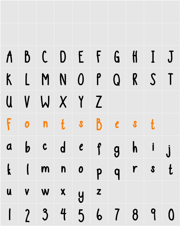 DJB This is Me 2 Character Map