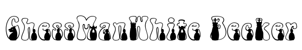 ChessManWhite Becker Font Image