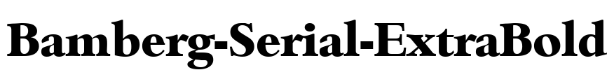 Bamberg-Serial-ExtraBold Font Image