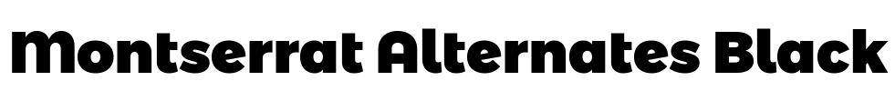 Montserrat Alternates Black Font Image