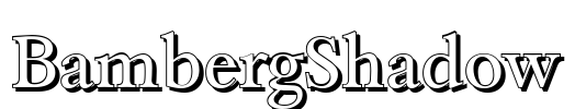BambergShadow Font Image