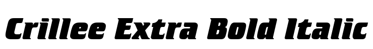 Crillee Extra Bold Italic