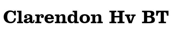 Clarendon Hv BT Font Image